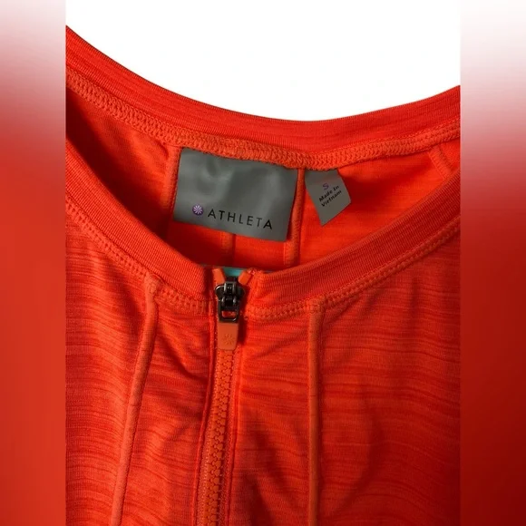 Athleta Orange Cap Sleeve Size Small Athletic Shirt Top - Picture 2 of 5